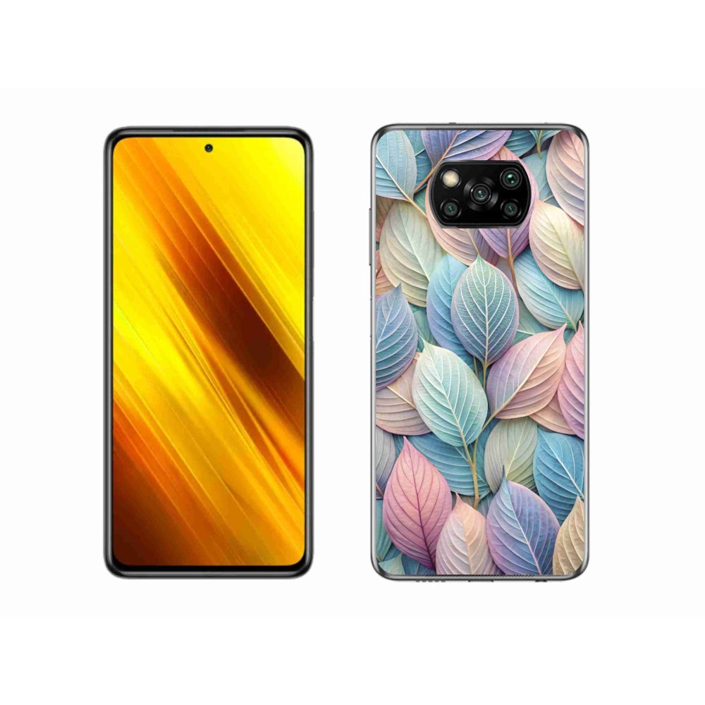 Gélový kryt mmCase na Xiaomi Poco X3 Pro - pastelové listy