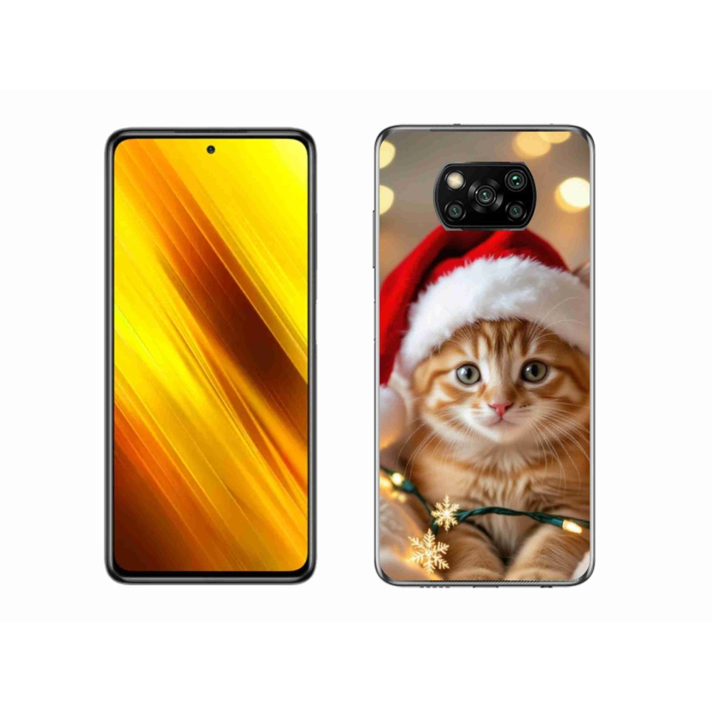 Gélový kryt mmCase na Xiaomi Poco X3 Pro - vianočné mačiatko