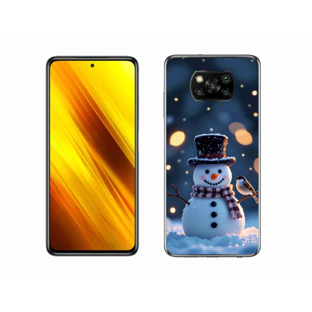 Gélový kryt mmCase na Xiaomi Poco X3 Pro - vianočný snehuliak