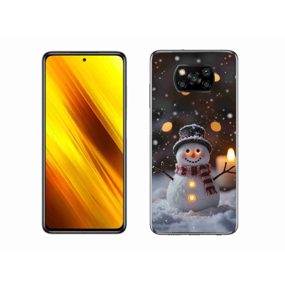 Gélový kryt mmCase na Xiaomi Poco X3 Pro - veselý snehuliak