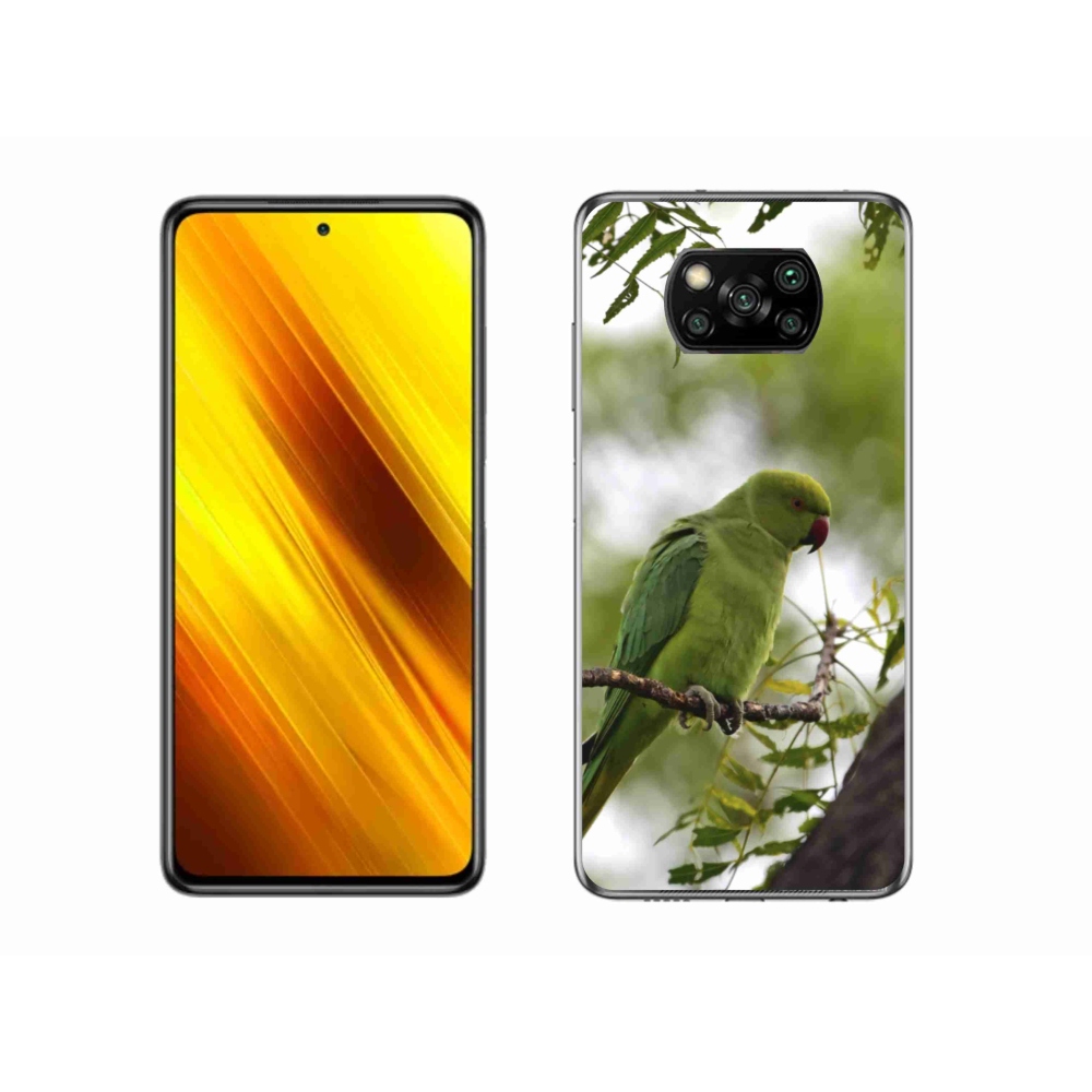 Gélový kryt mmCase na Xiaomi Poco X3 Pro - zelený papagáj