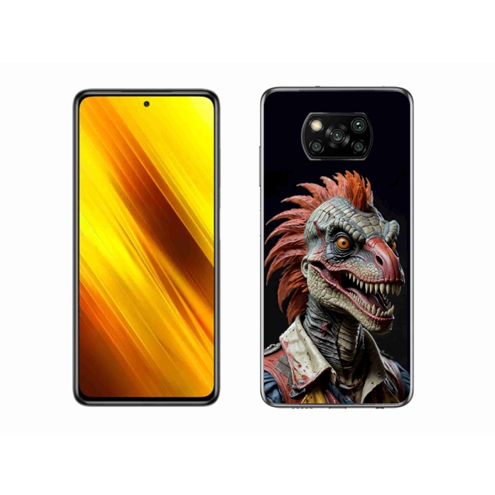 Gélový kryt mmCase na Xiaomi Poco X3 - punk dinosaurus