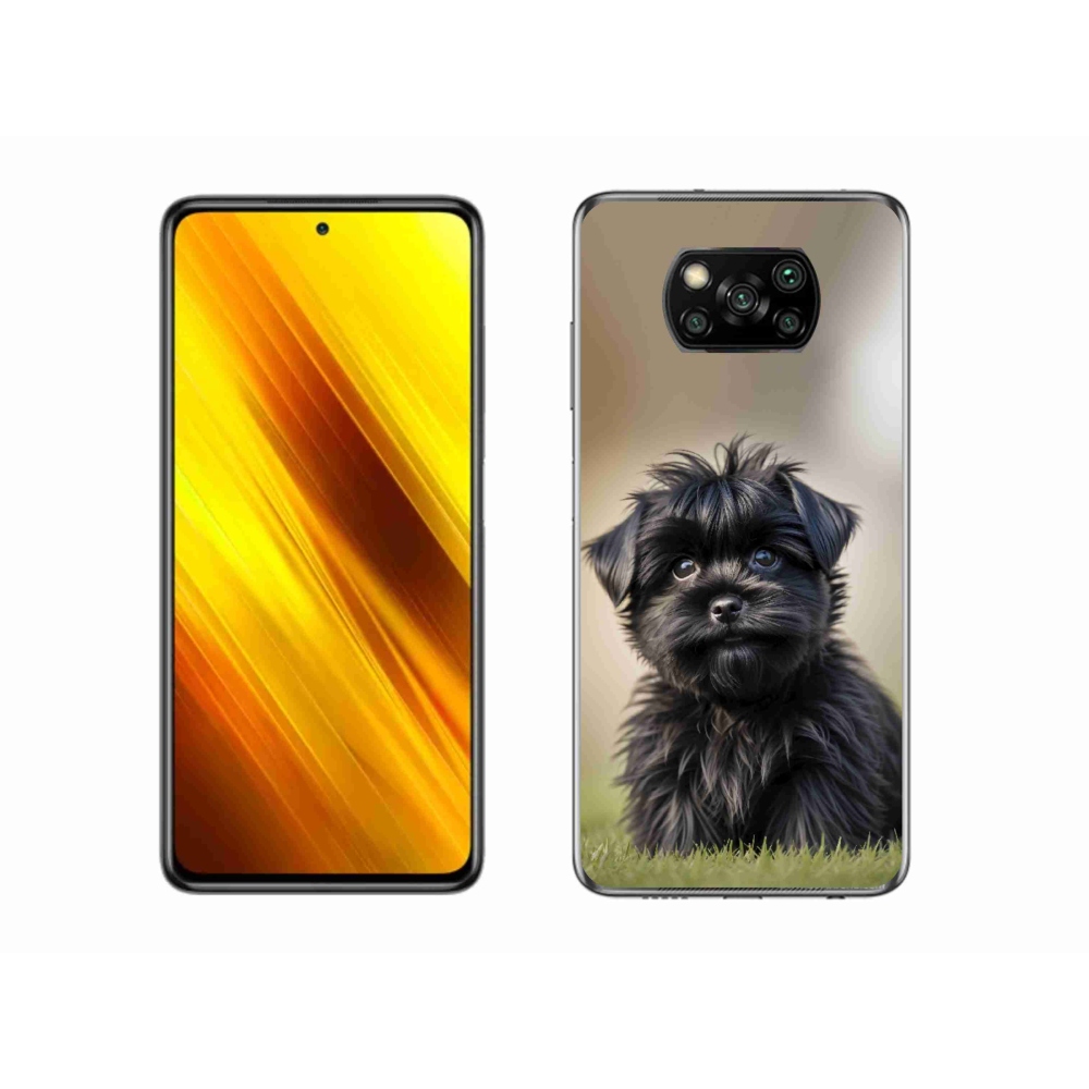 Gélový kryt mmCase na Xiaomi Poco X3 - roztomilý čierny psík