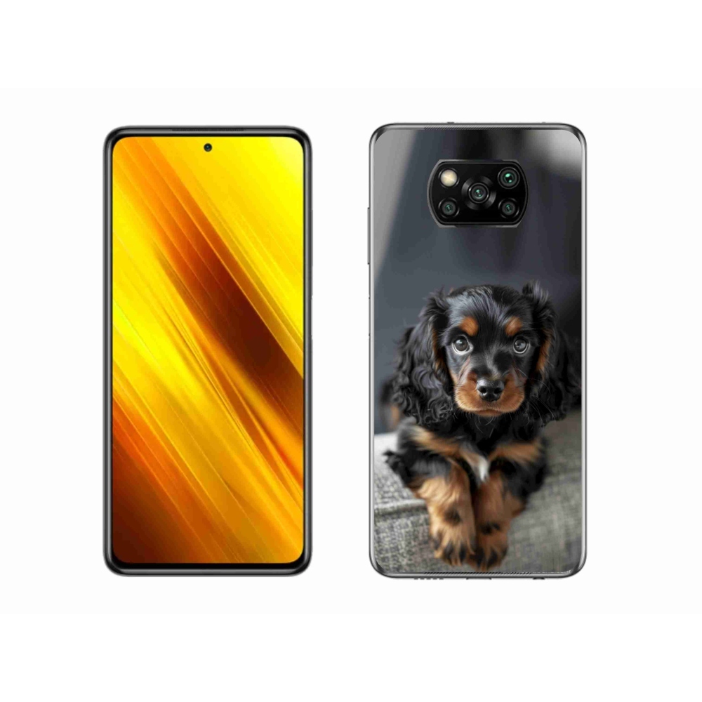 Gélový kryt mmCase na Xiaomi Poco X3 - roztomilý dlhosrstý jazvečík