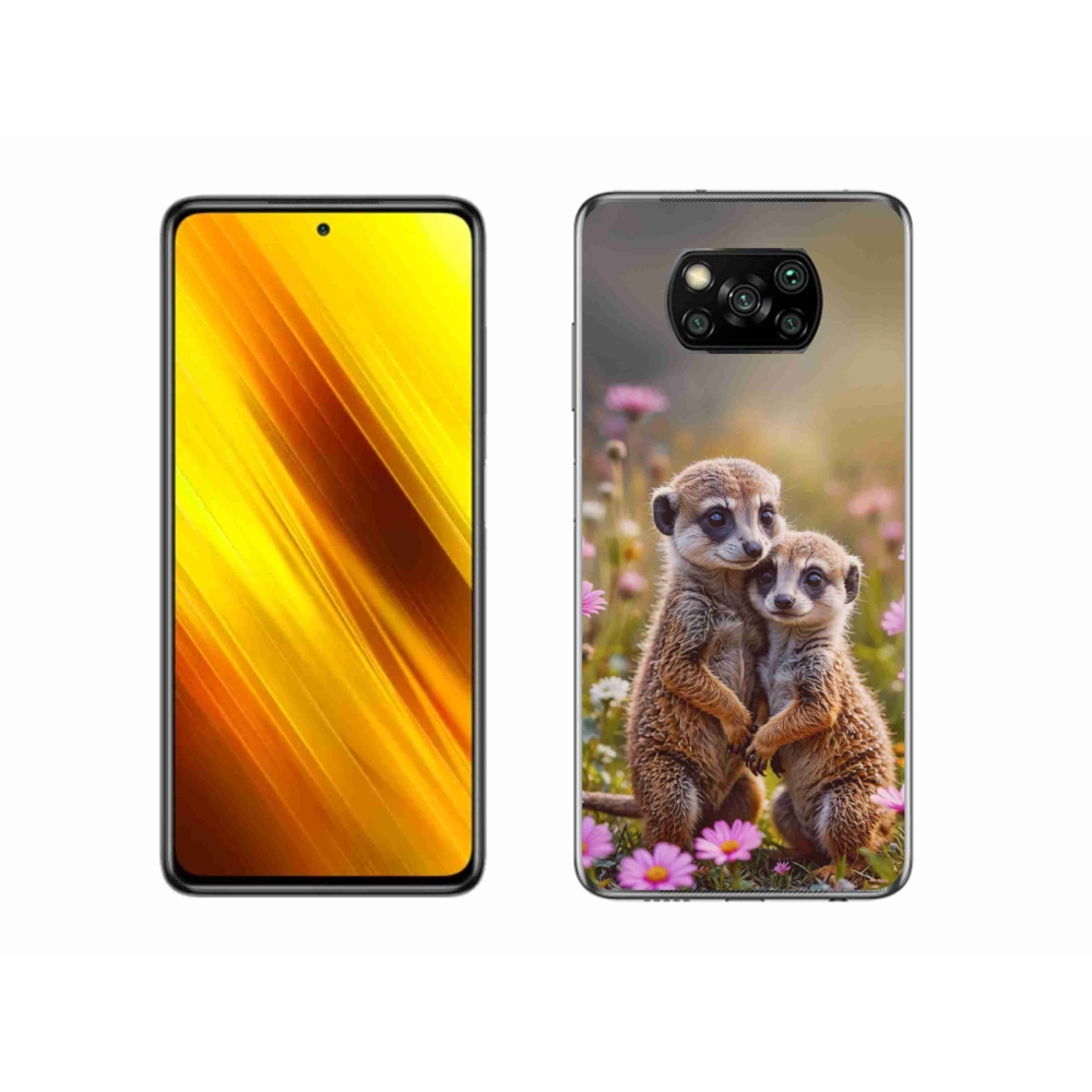 Gélový kryt mmCase na Xiaomi Poco X3 - surikatí duo