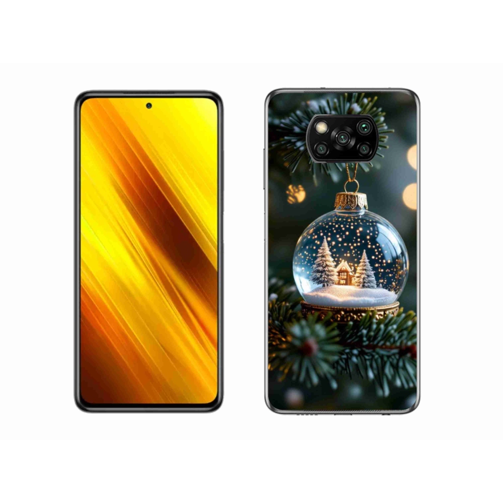 Gélový kryt mmCase na Xiaomi Poco X3 - vianočné gule 2