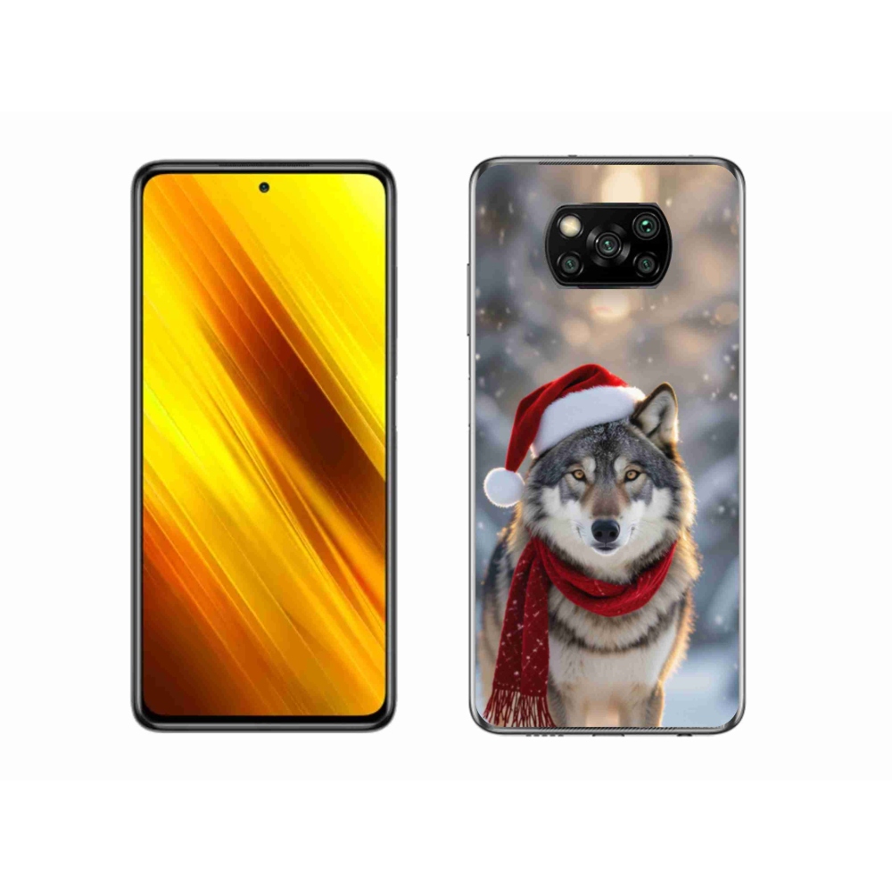 Gélový kryt mmCase na Xiaomi Poco X3 - vianočný vlk
