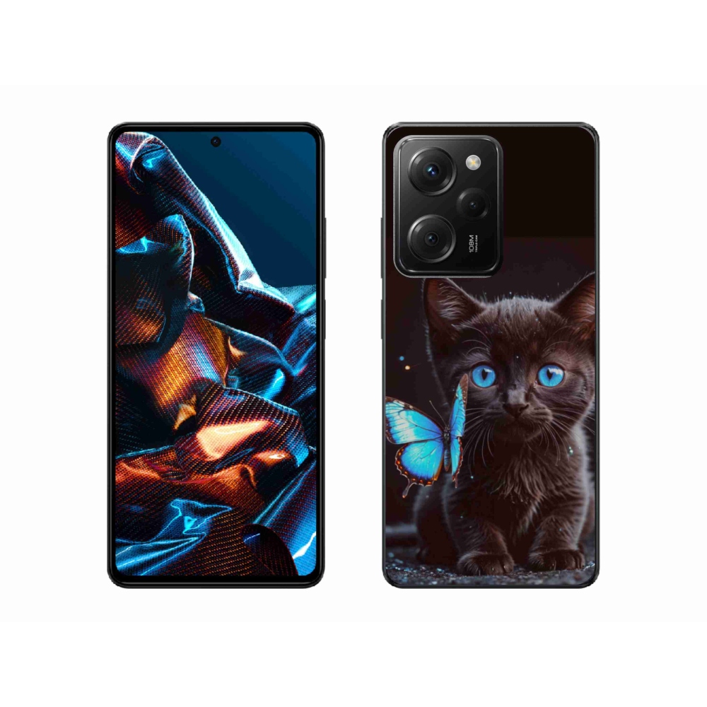 Gélový kryt mmCase na Xiaomi Poco X5 Pro 5G - čierne mačiatko 3