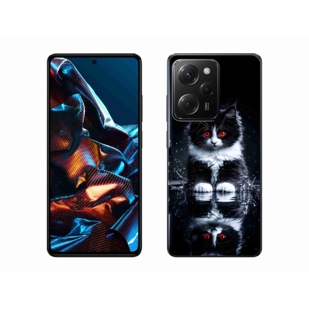 Gélový kryt mmCase na Xiaomi Poco X5 Pro 5G - čiernobiele mačiatko