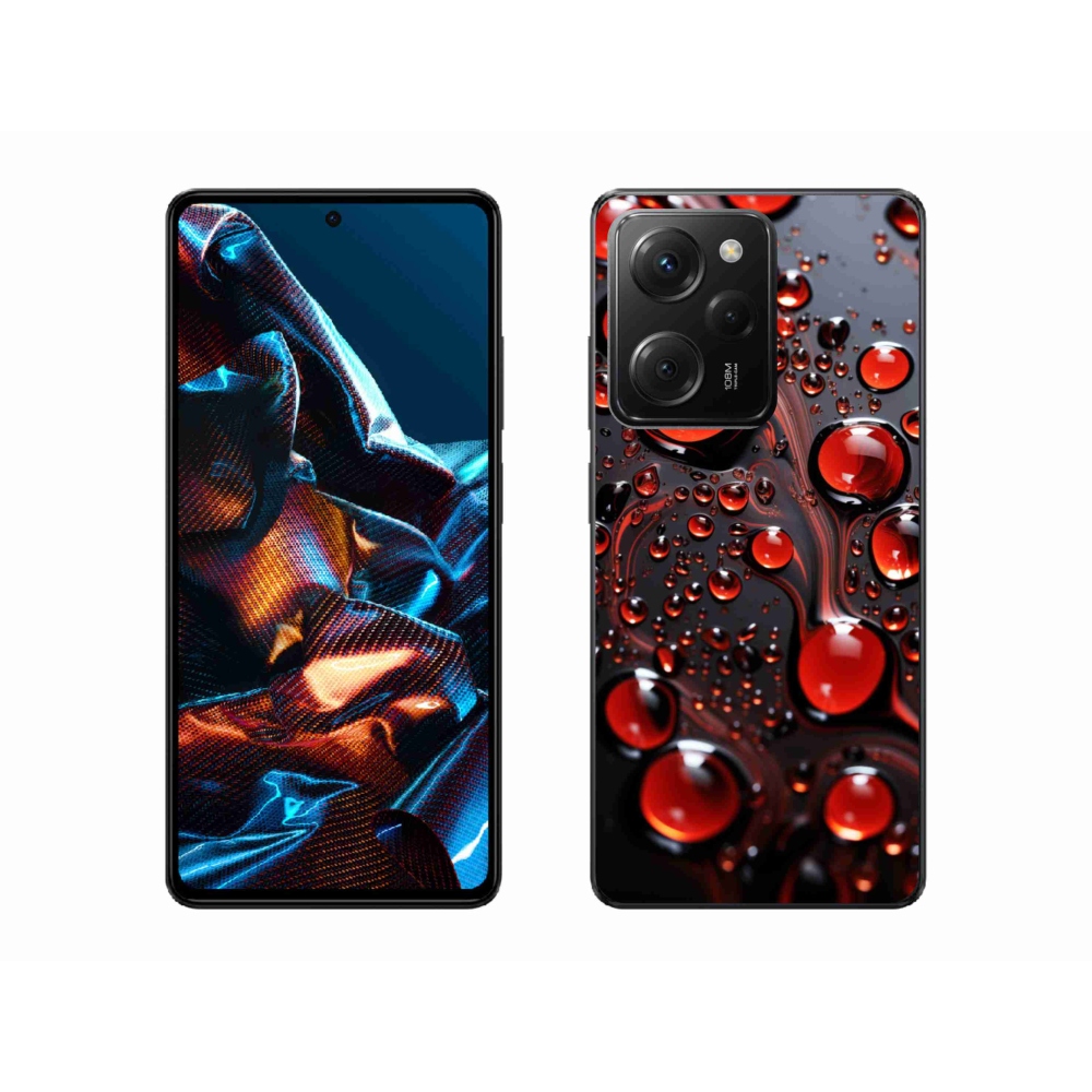 Gélový kryt mmCase na Xiaomi Poco X5 Pro 5G - červené kvapky 2