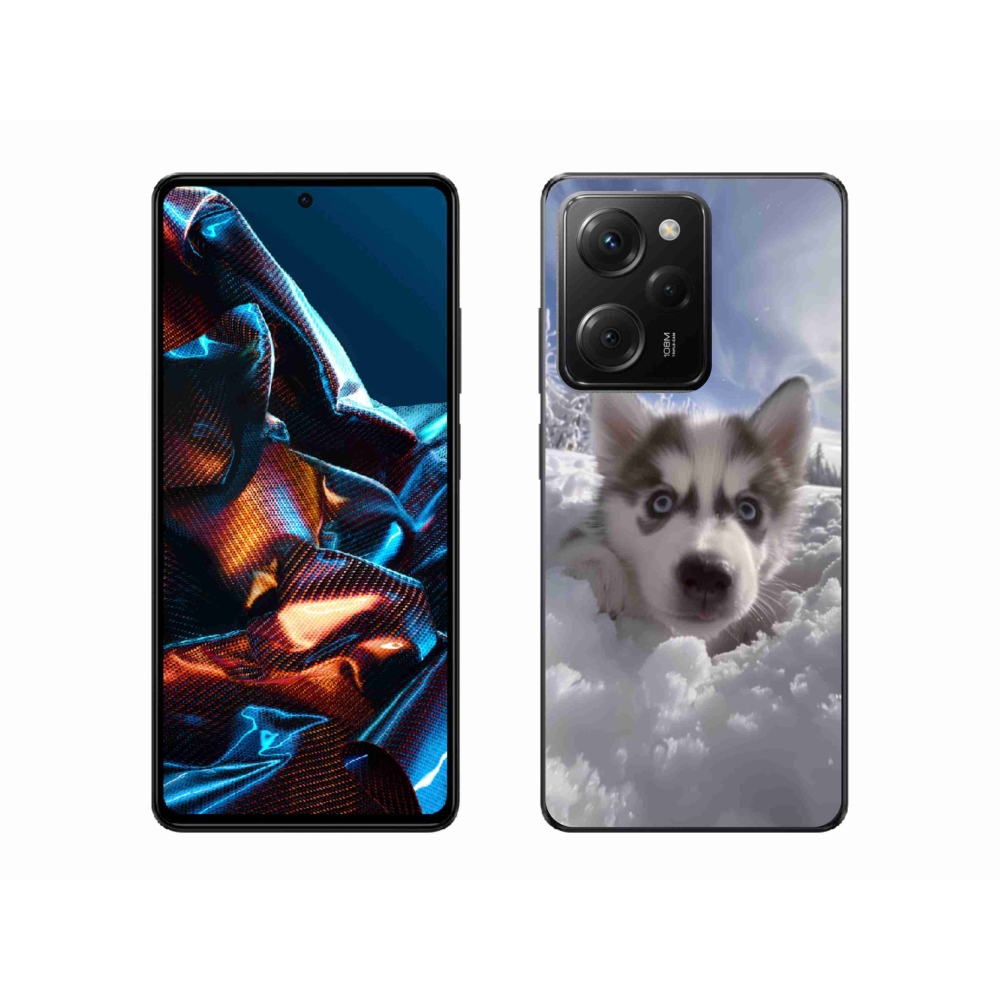 Gélový kryt mmCase na Xiaomi Poco X5 Pro 5G - husky v snehu