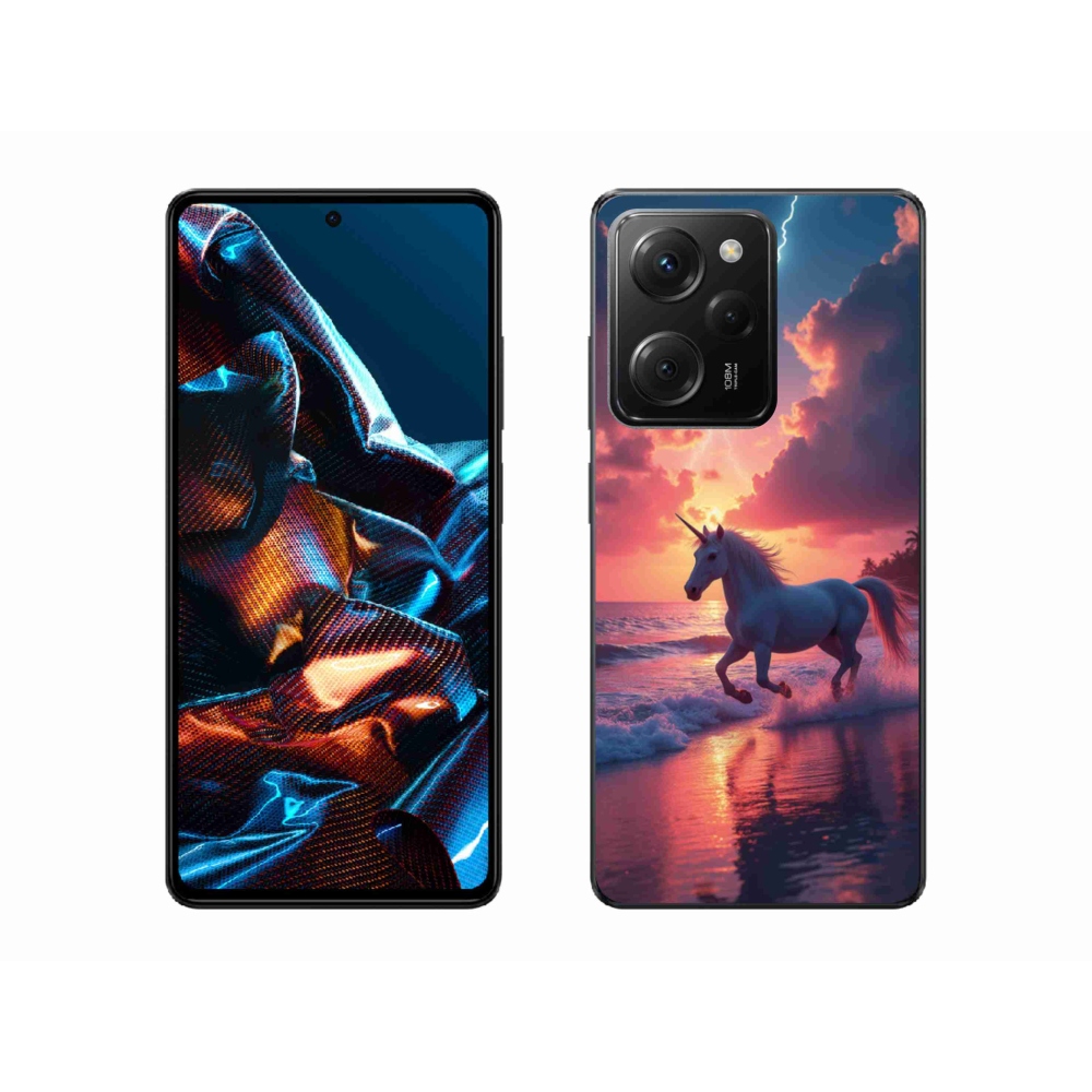 Gélový kryt mmCase na Xiaomi Poco X5 Pro 5G - jednorožec na pláži