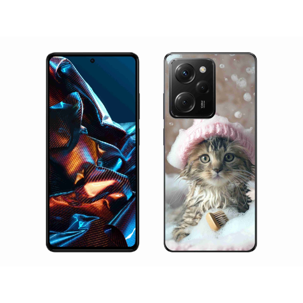 Gélový kryt mmCase na Xiaomi Poco X5 Pro 5G - mačiatko a kúpeľ