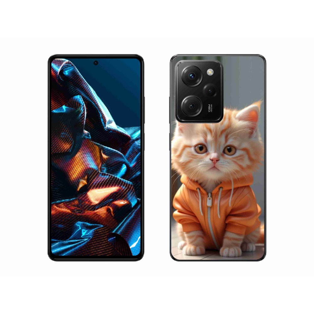 Gélový kryt mmCase na Xiaomi Poco X5 Pro 5G - mačiatko v mikine