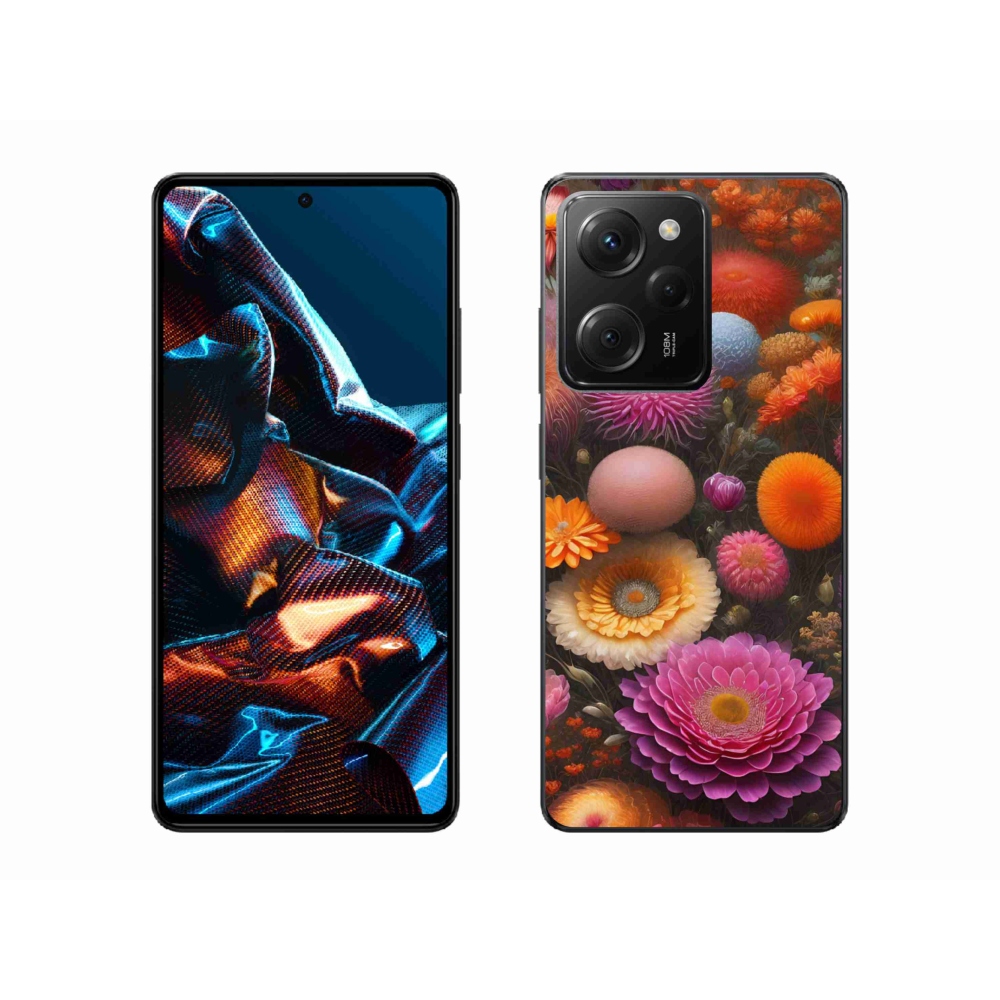 Gélový kryt mmCase na Xiaomi Poco X5 Pro 5G - kvetinová kompozícia
