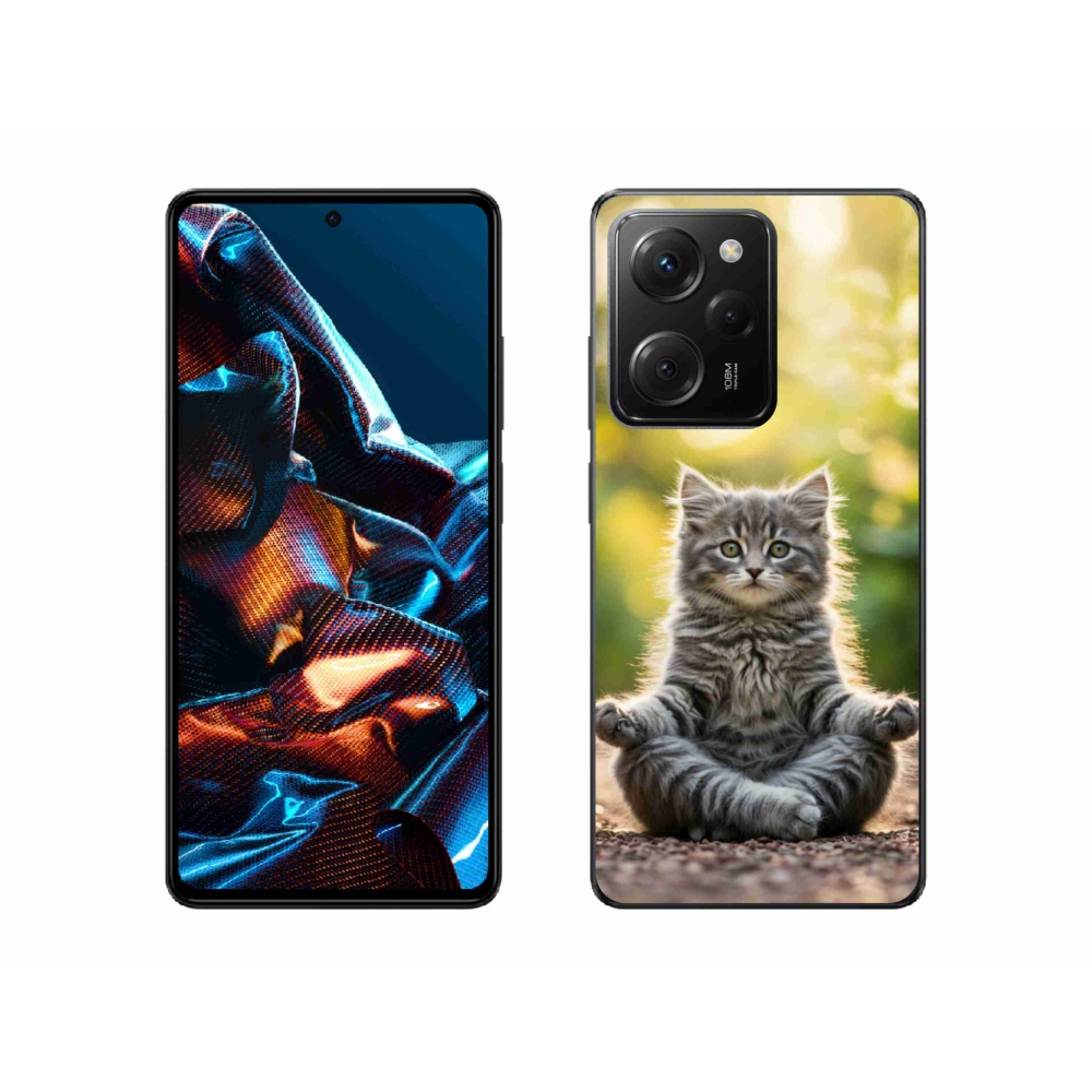Gélový kryt mmCase na Xiaomi Poco X5 Pro 5G - meditujúce mačiatko