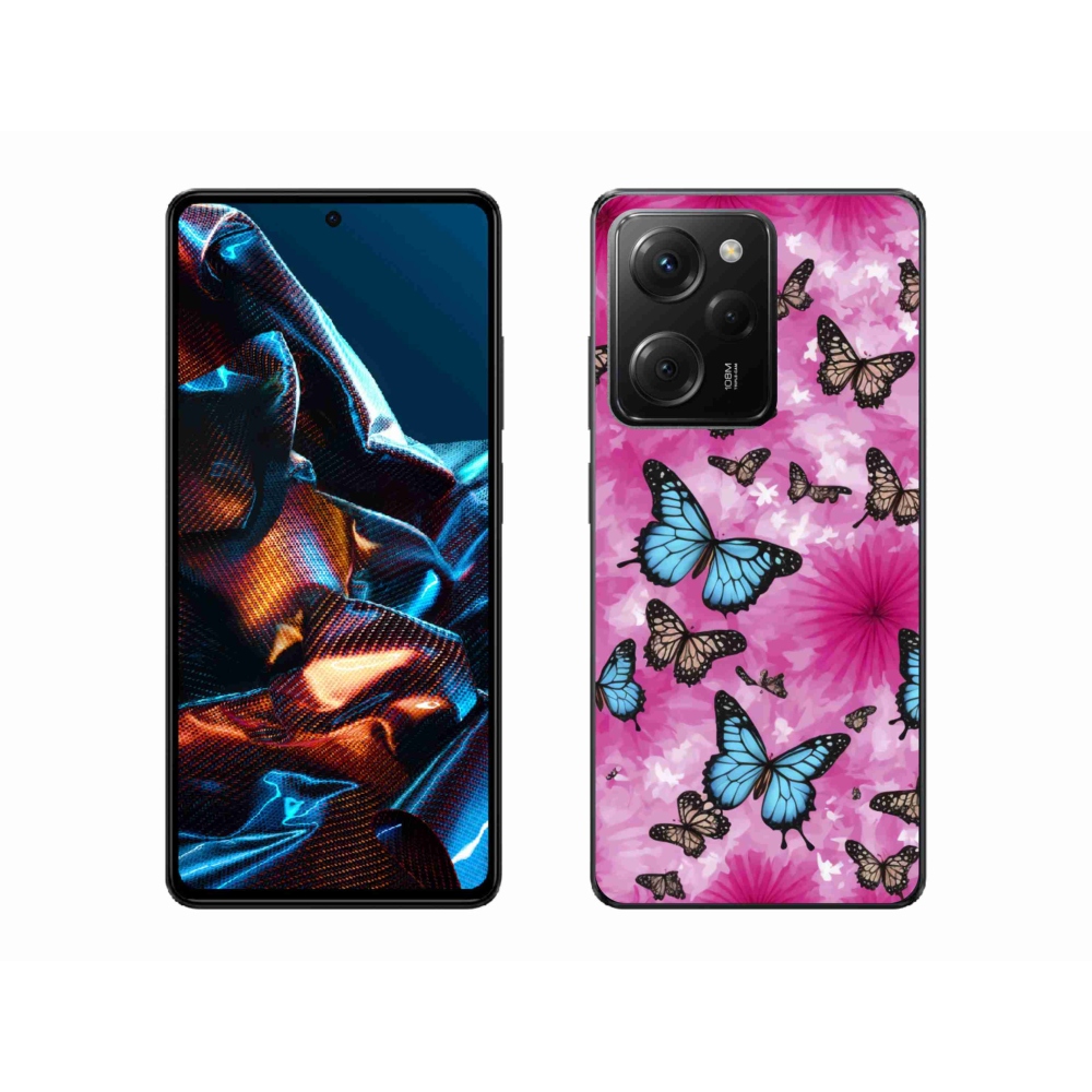 Gélový kryt mmCase na Xiaomi Poco X5 Pro 5G - motýlia záhrada