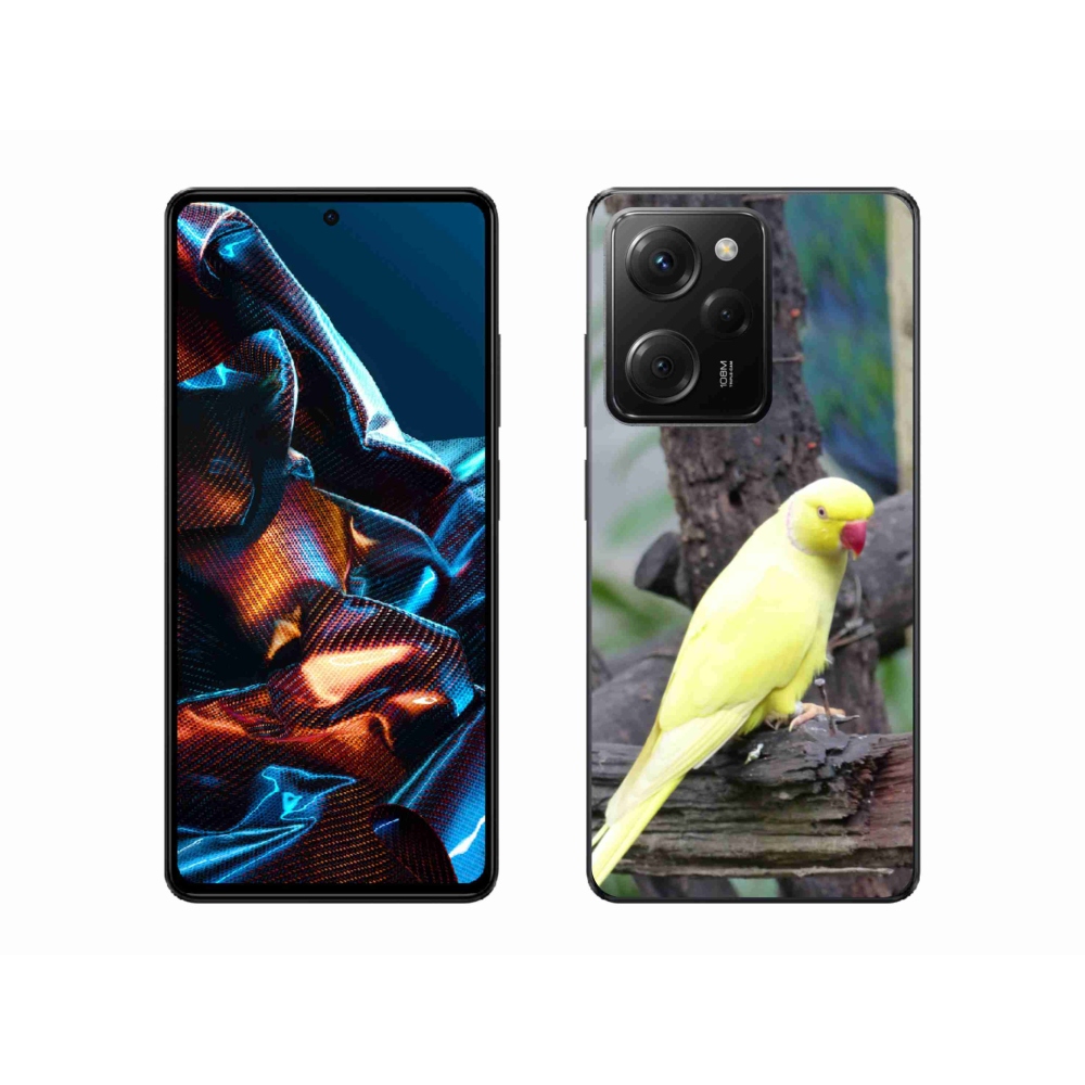 Gélový kryt mmCase na Xiaomi Poco X5 Pro 5G - papagáj alexander žltý
