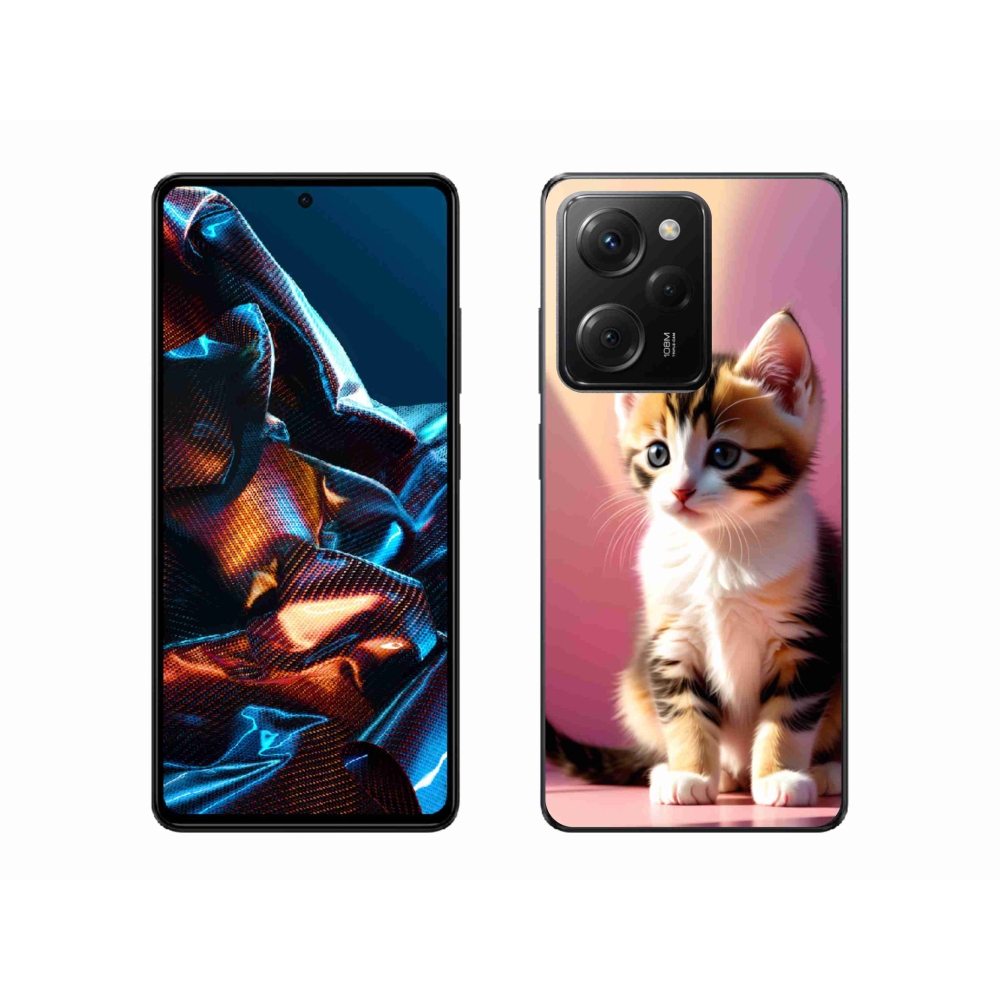 Gélový kryt mmCase na Xiaomi Poco X5 Pro 5G - zvedavé mačiatko 2
