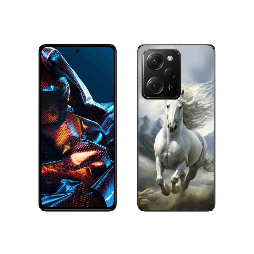 Gélový kryt mmCase na Xiaomi Poco X5 Pro - bežiaci biely kôň 3