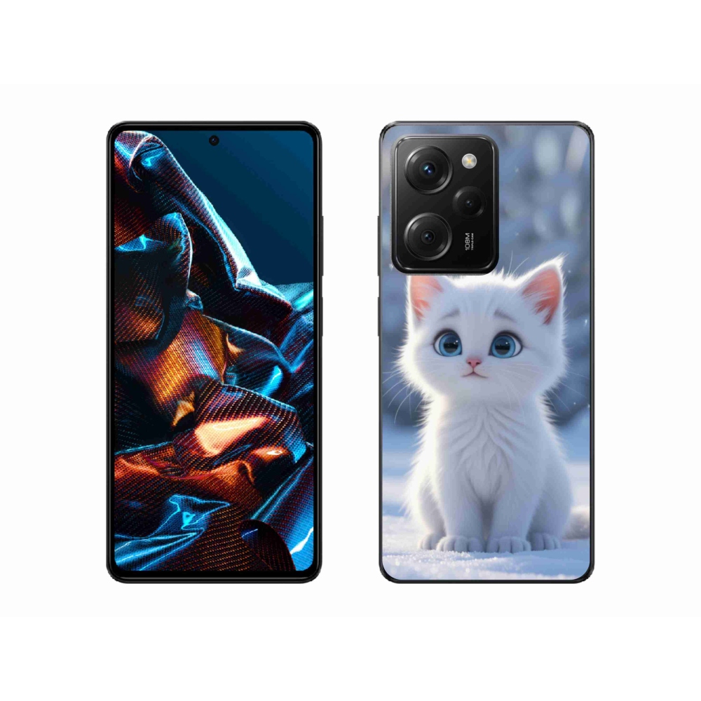 Gélový kryt mmCase na Xiaomi Poco X5 Pro - biele mačiatko 3