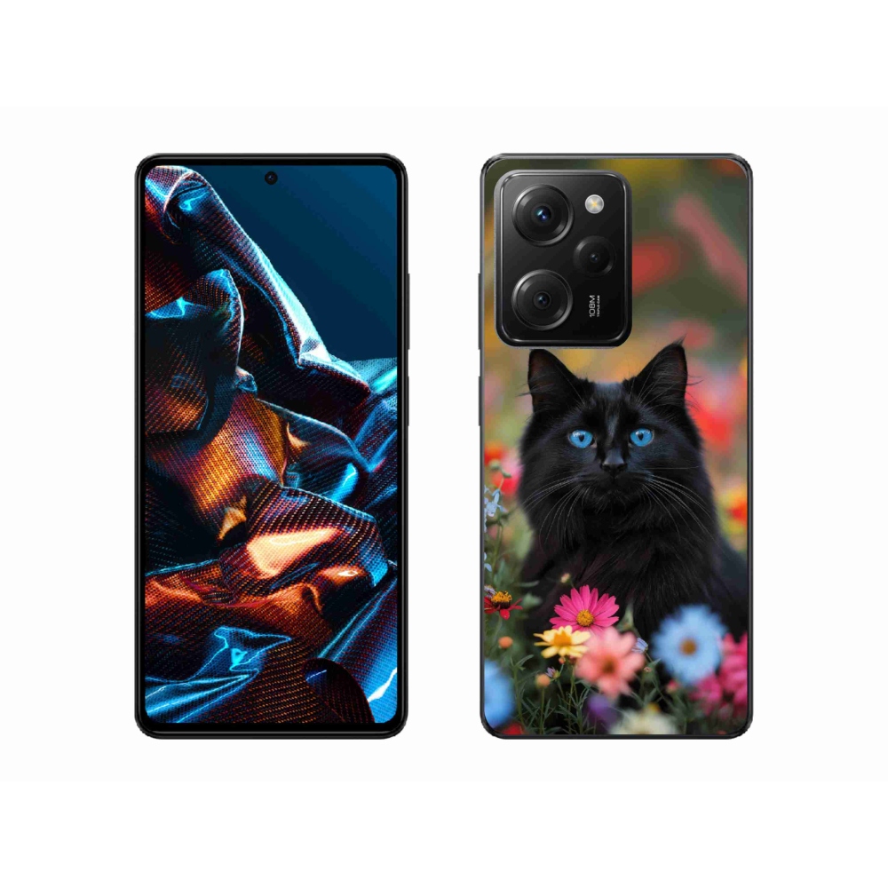 Gélový kryt mmCase na Xiaomi Poco X5 Pro - čierne mačiatko 4