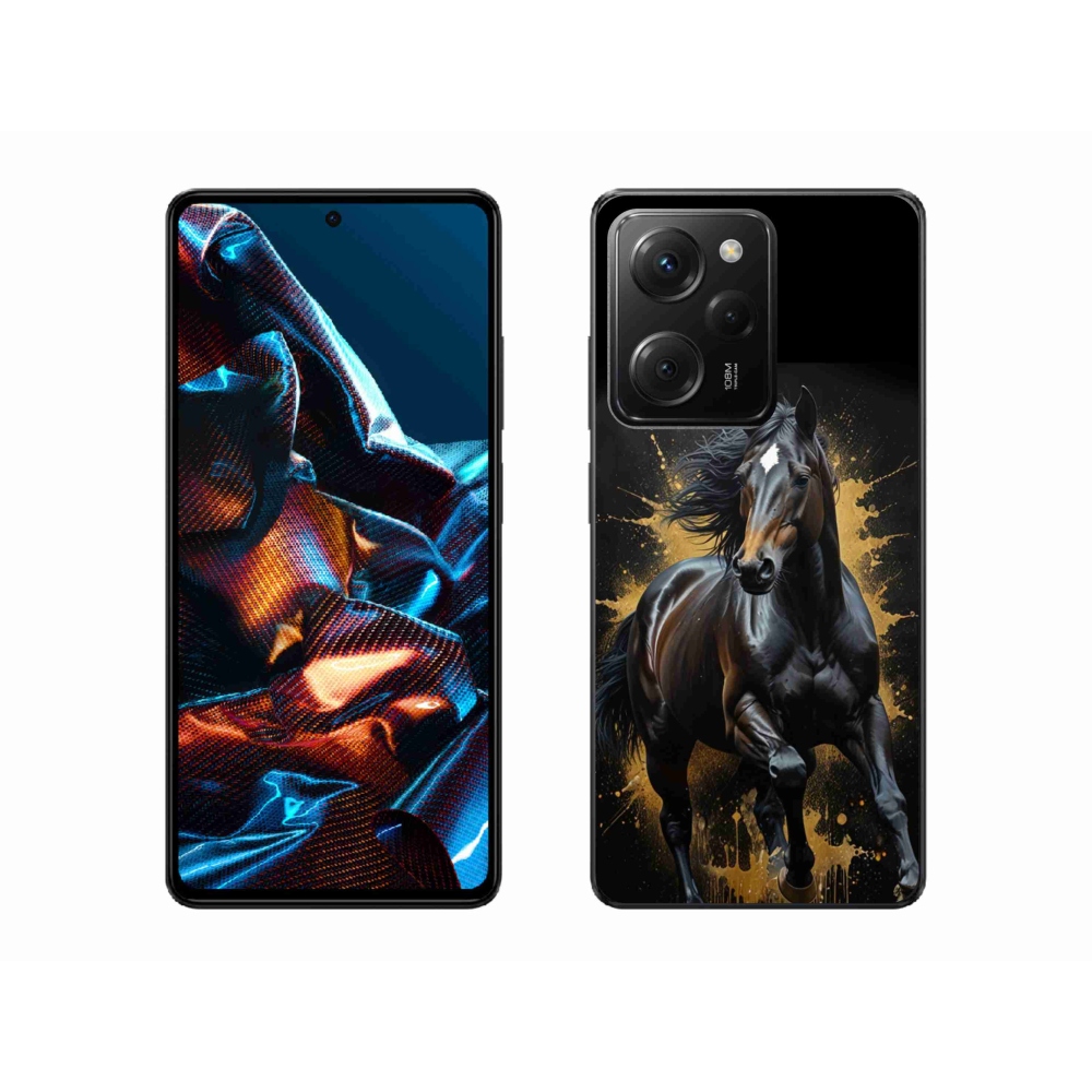Gélový kryt mmCase na Xiaomi Poco X5 Pro - elegantný čierny žrebec