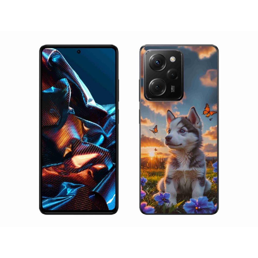 Gélový kryt mmCase na Xiaomi Poco X5 Pro - husky pri západe slnka