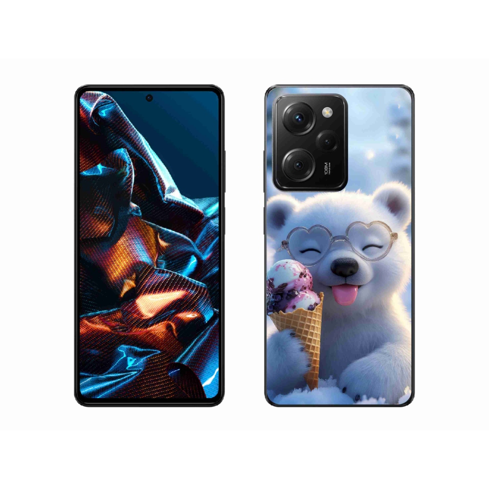 Gélový kryt mmCase na Xiaomi Poco X5 Pro - medvedík so zmrzlinou