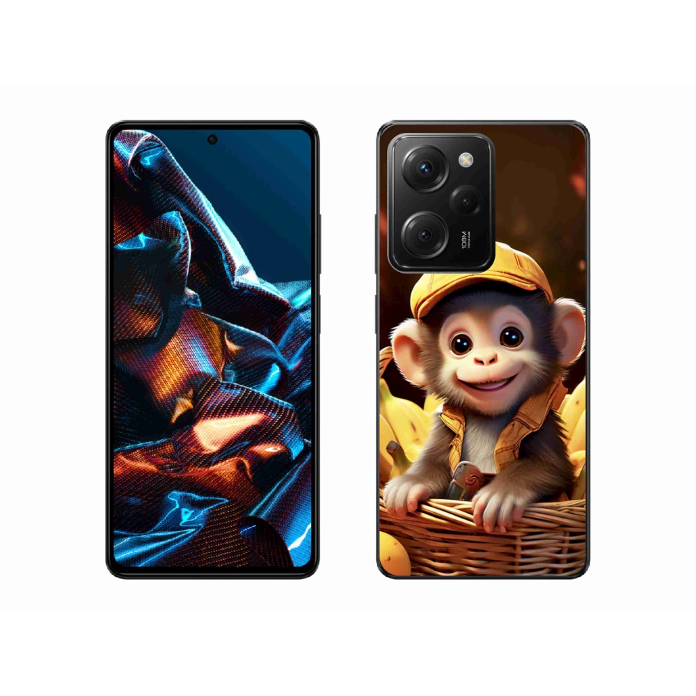Gélový kryt mmCase na Xiaomi Poco X5 Pro - opice v košíku