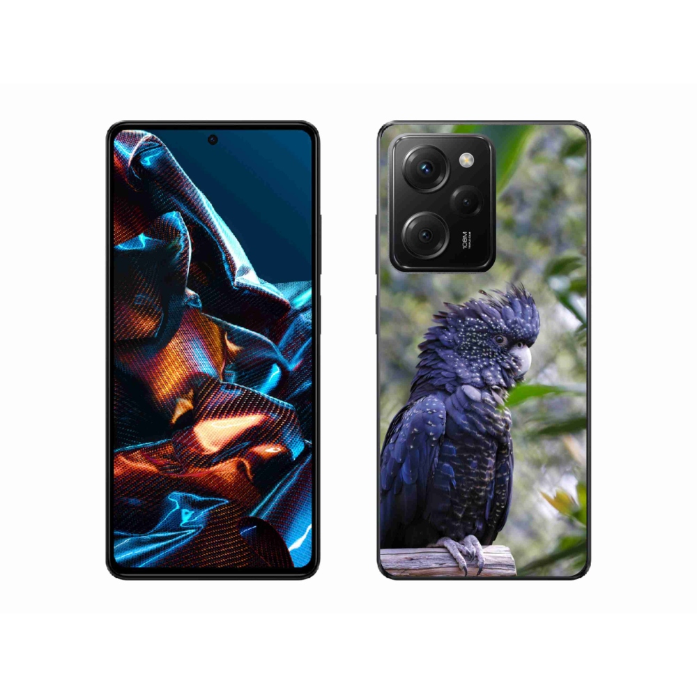 Gélový kryt mmCase na Xiaomi Poco X5 Pro - papagáj kakadu čierny
