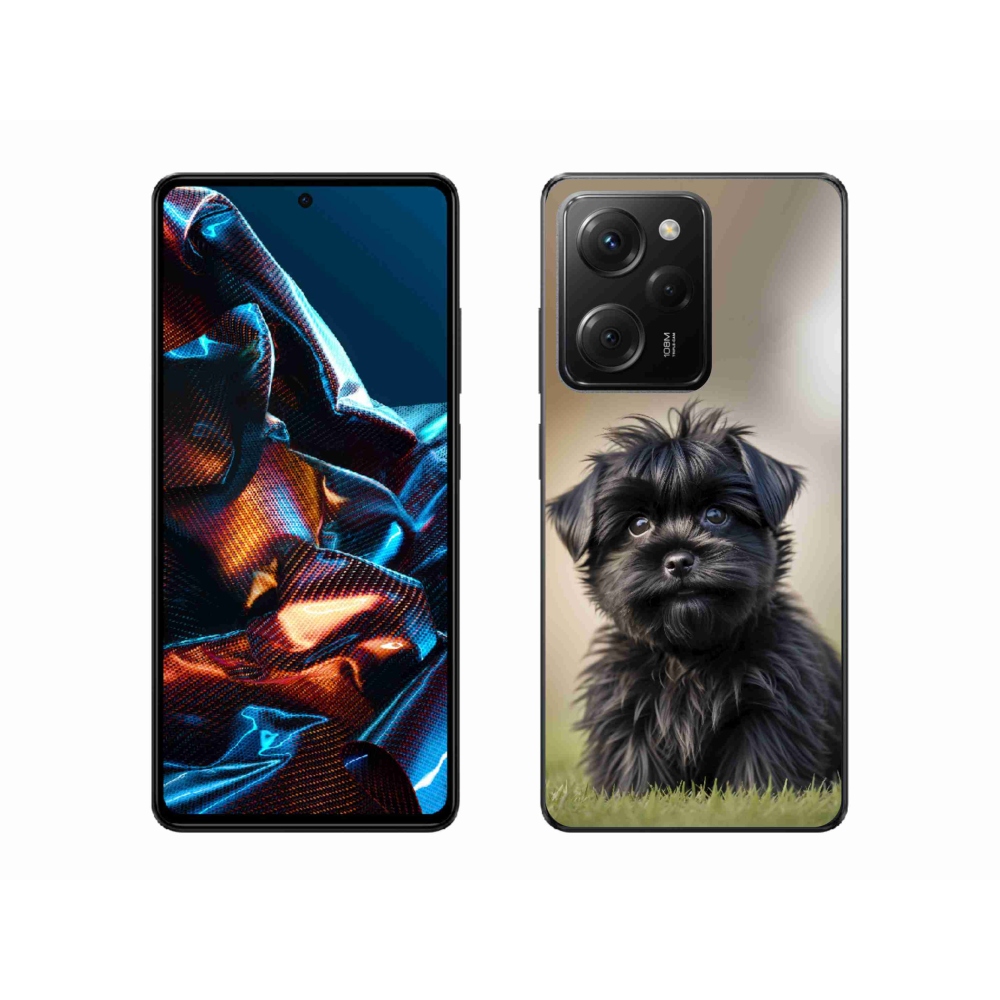 Gélový kryt mmCase na Xiaomi Poco X5 Pro - roztomilý čierny psík
