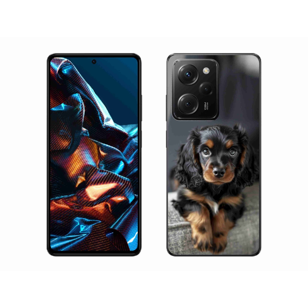 Gélový kryt mmCase na Xiaomi Poco X5 Pro - roztomilý dlhosrstý jazvečík