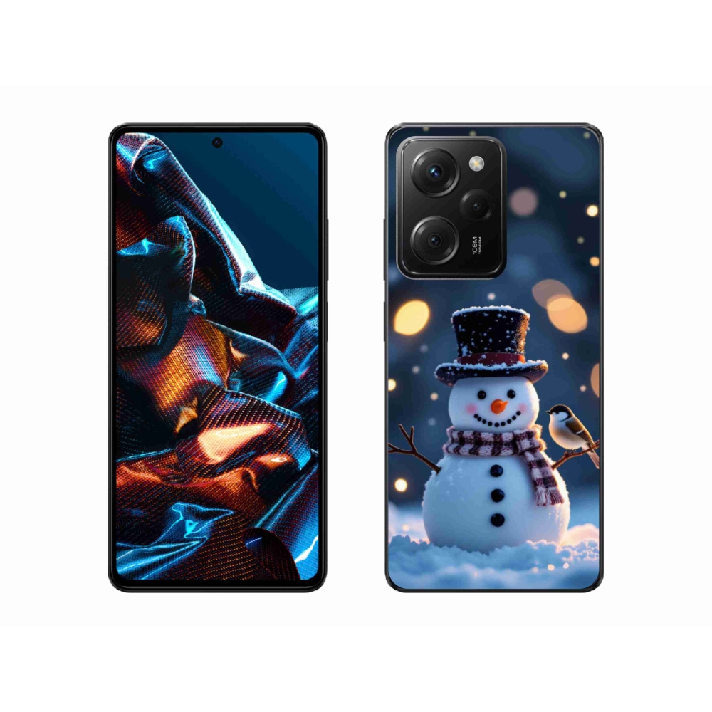 Gélový kryt mmCase na Xiaomi Poco X5 Pro - vianočný snehuliak