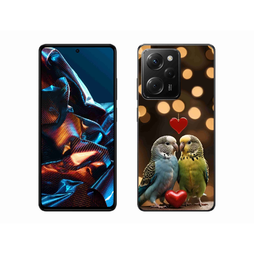 Gélový kryt mmCase na Xiaomi Poco X5 Pro - zamilovaní papagáje