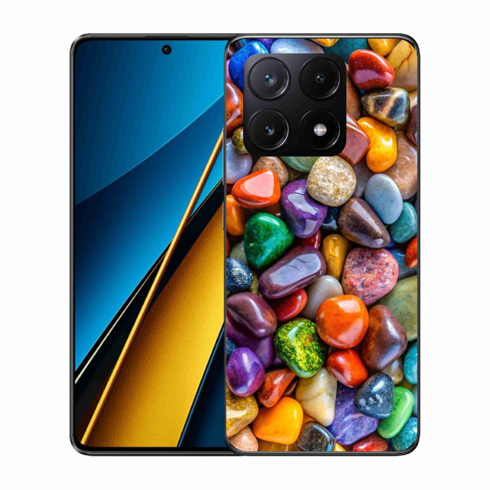 Gélový kryt mmCase na Xiaomi Poco X6 Pro 5G - farebné kamienky