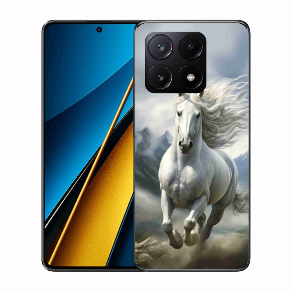 Gélový kryt mmCase na Xiaomi Poco X6 Pro 5G - bežiaci biely kôň 3