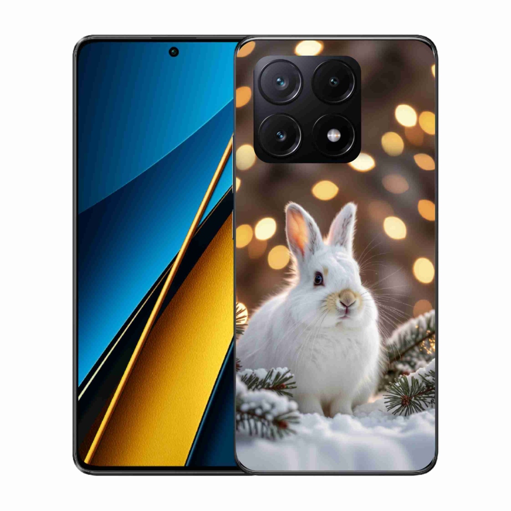 Gélový kryt mmCase na Xiaomi Poco X6 Pro 5G - biely zajac