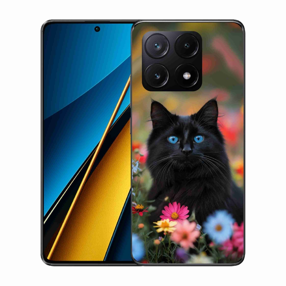 Gélový kryt mmCase na Xiaomi Poco X6 Pro 5G - čierne mačiatko 4
