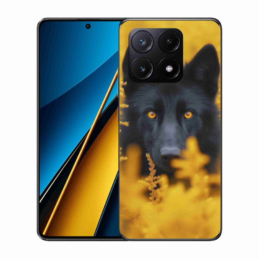 Gélový kryt mmCase na Xiaomi Poco X6 Pro 5G - čierny vlk 2