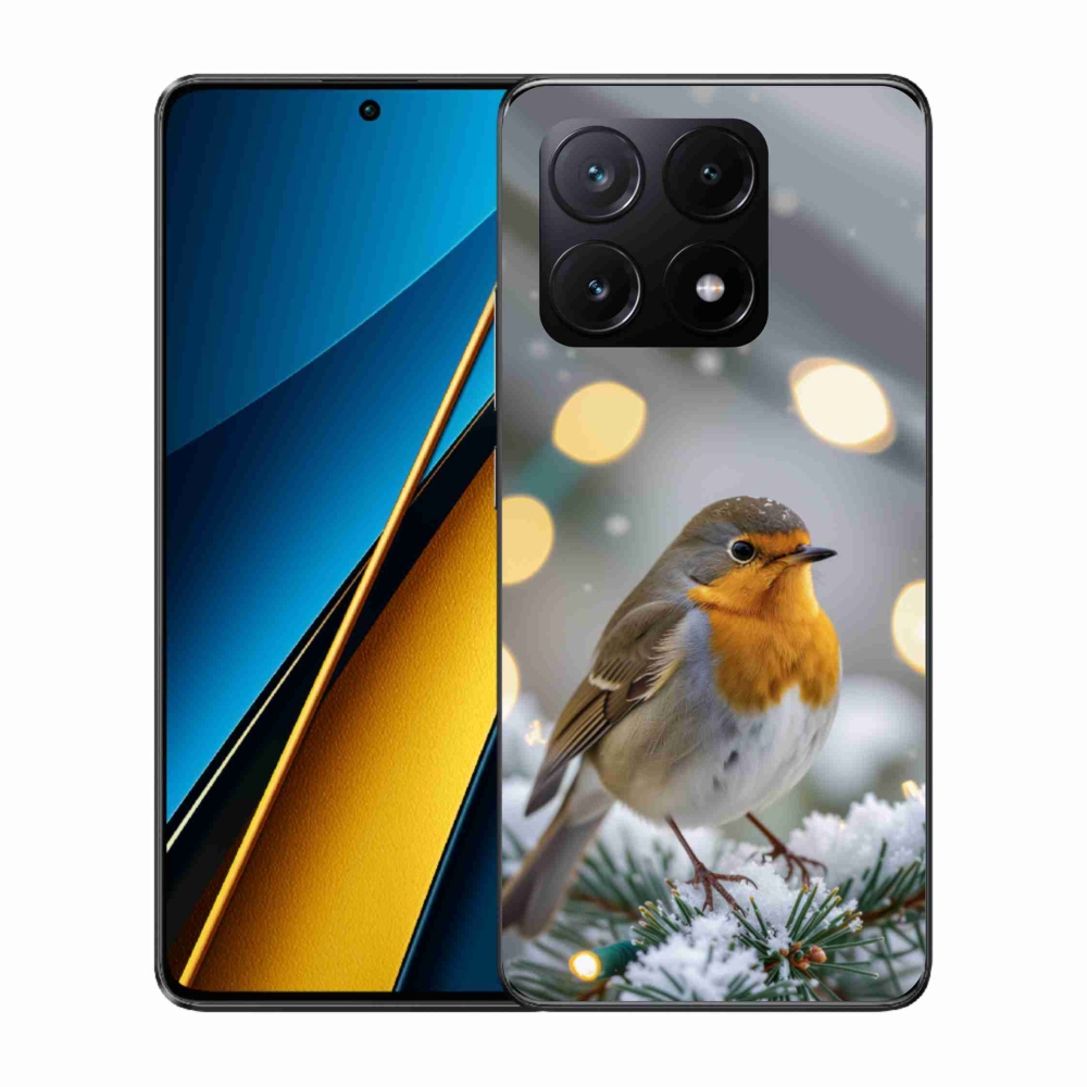 Gélový kryt mmCase na Xiaomi Poco X6 Pro 5G - červienka v zime