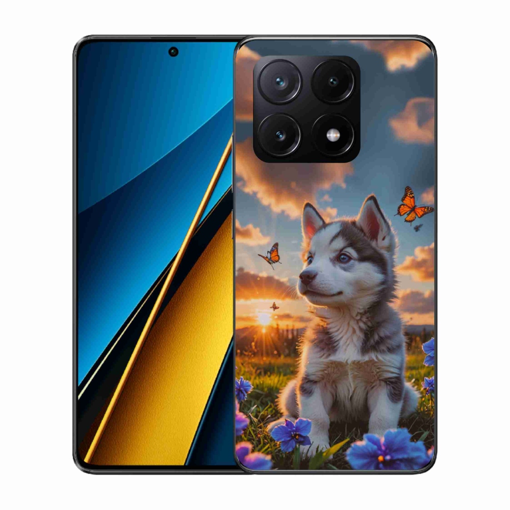 Gélový kryt mmCase na Xiaomi Poco X6 Pro 5G - husky pri západe slnka