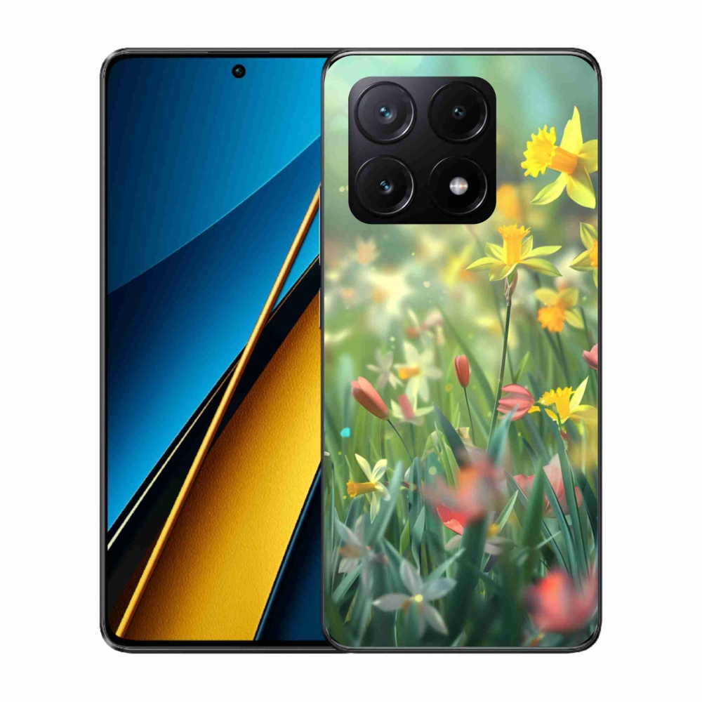Gélový kryt mmCase na Xiaomi Poco X6 Pro 5G - jarné kvety