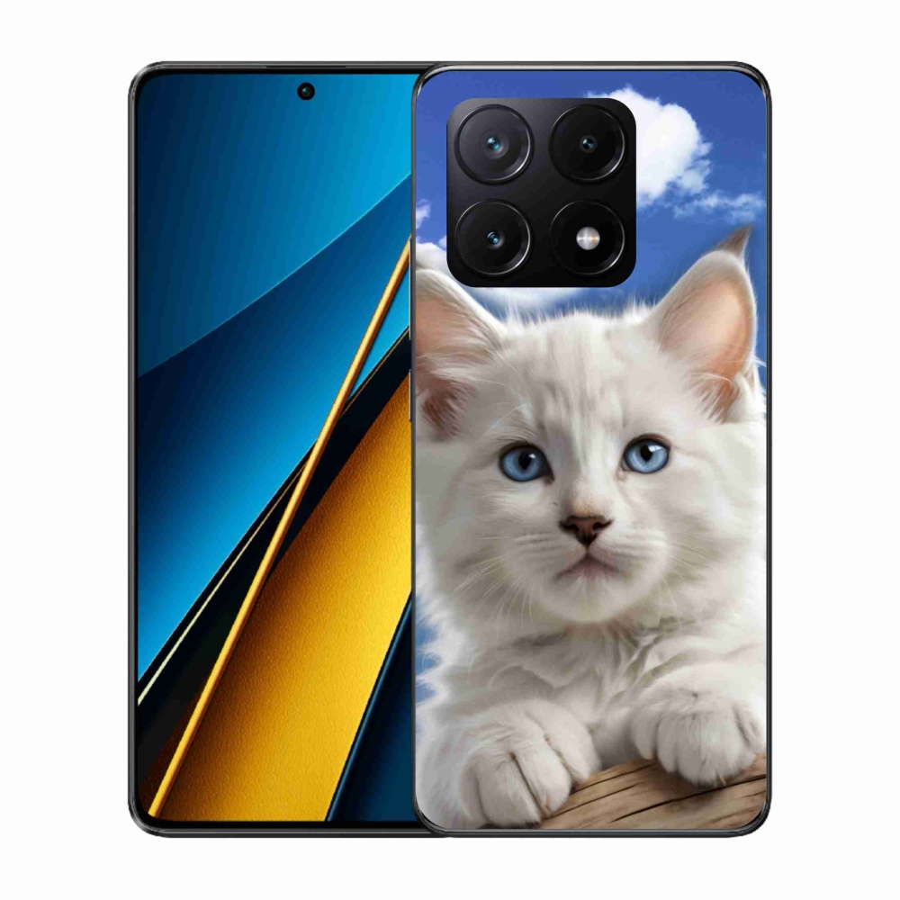 Gélový kryt mmCase na Xiaomi Poco X6 Pro 5G - mačiatko a oblaky