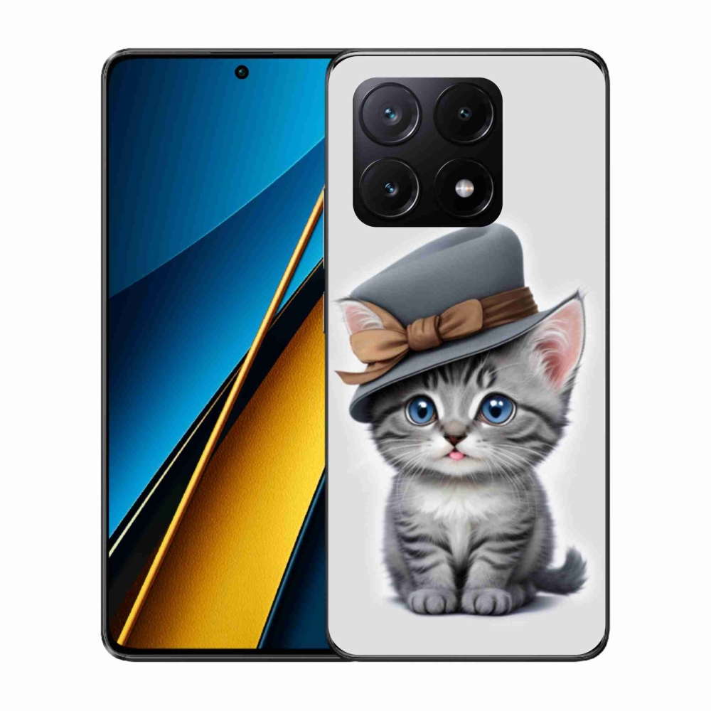 Gélový kryt mmCase na Xiaomi Poco X6 Pro 5G - mačiatko s klobúkom