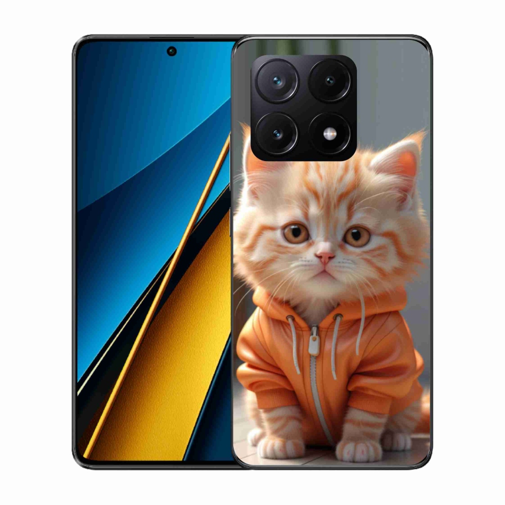 Gélový kryt mmCase na Xiaomi Poco X6 Pro 5G - mačiatko v mikine