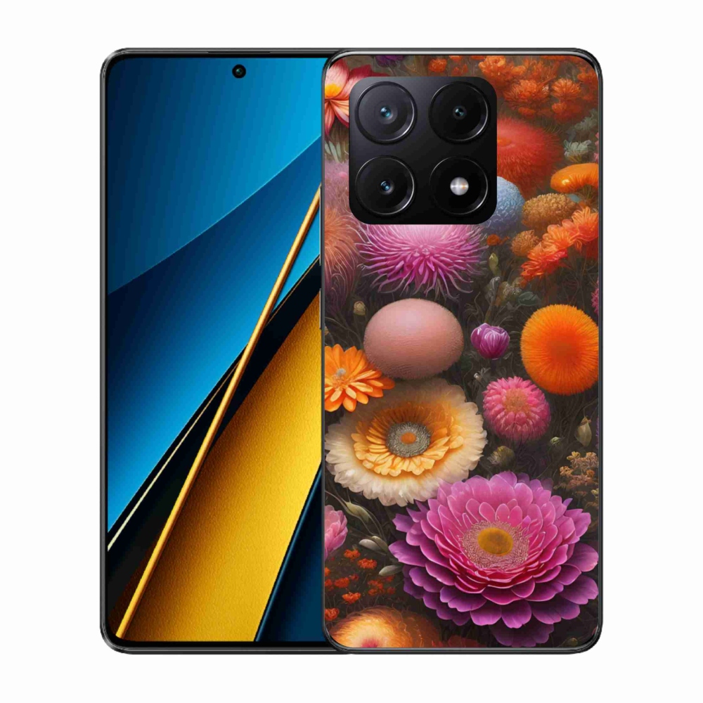 Gélový kryt mmCase na Xiaomi Poco X6 Pro 5G - kvetinová kompozícia