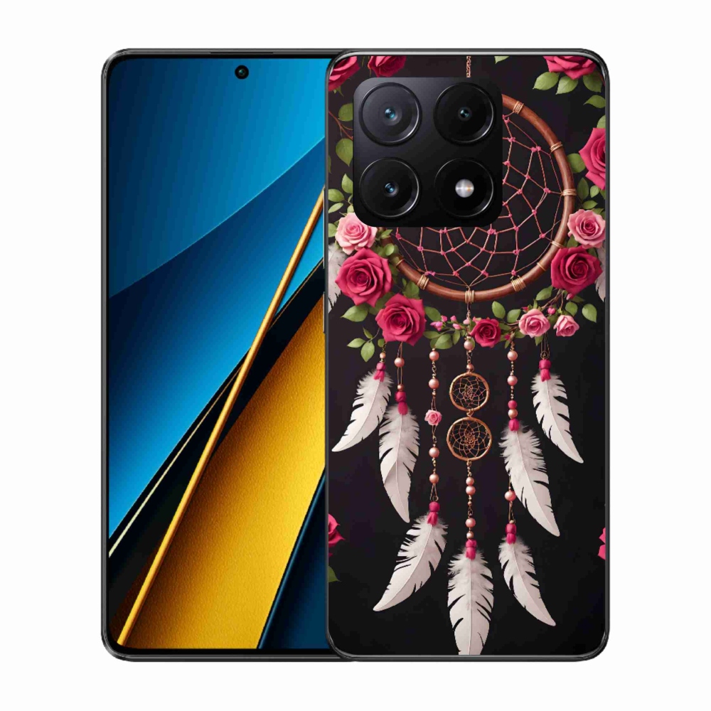 Gélový kryt mmCase na Xiaomi Poco X6 Pro 5G - lapač snov s ružami