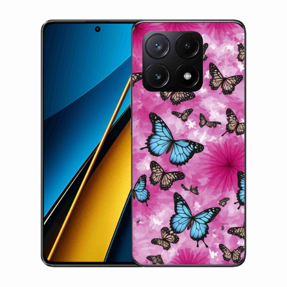Gélový kryt mmCase na Xiaomi Poco X6 Pro 5G - motýlia záhrada