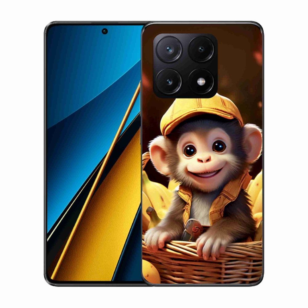 Gélový kryt mmCase na Xiaomi Poco X6 Pro 5G - opice v košíku